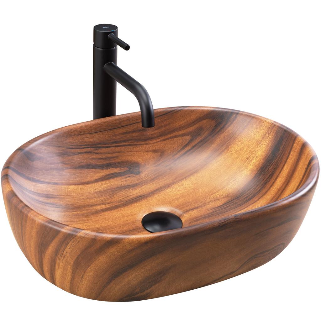 Umywalka amelia 48 wood matt - nablatowa sku rea-u5060