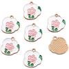 16 Styles KC Gold Drop Oil Fresh Flower Valentine's Day Pendant Charms - Premium and Creative Ornaments