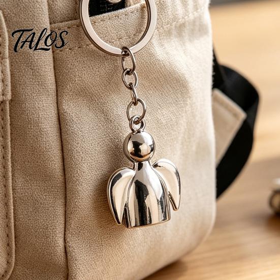 Schoolbag Decoration Accessories Alloy Angel Keychain for Backpacks, Shape Metal Car Anti Oxidation Key Chain Ring Pendant, Handbag Charm Pendant
