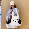 Tote Bag Korean Large Capacity Cartoon Puppy 2025 Plush Ins Cute Student Shoulder Backpack Plush Bag