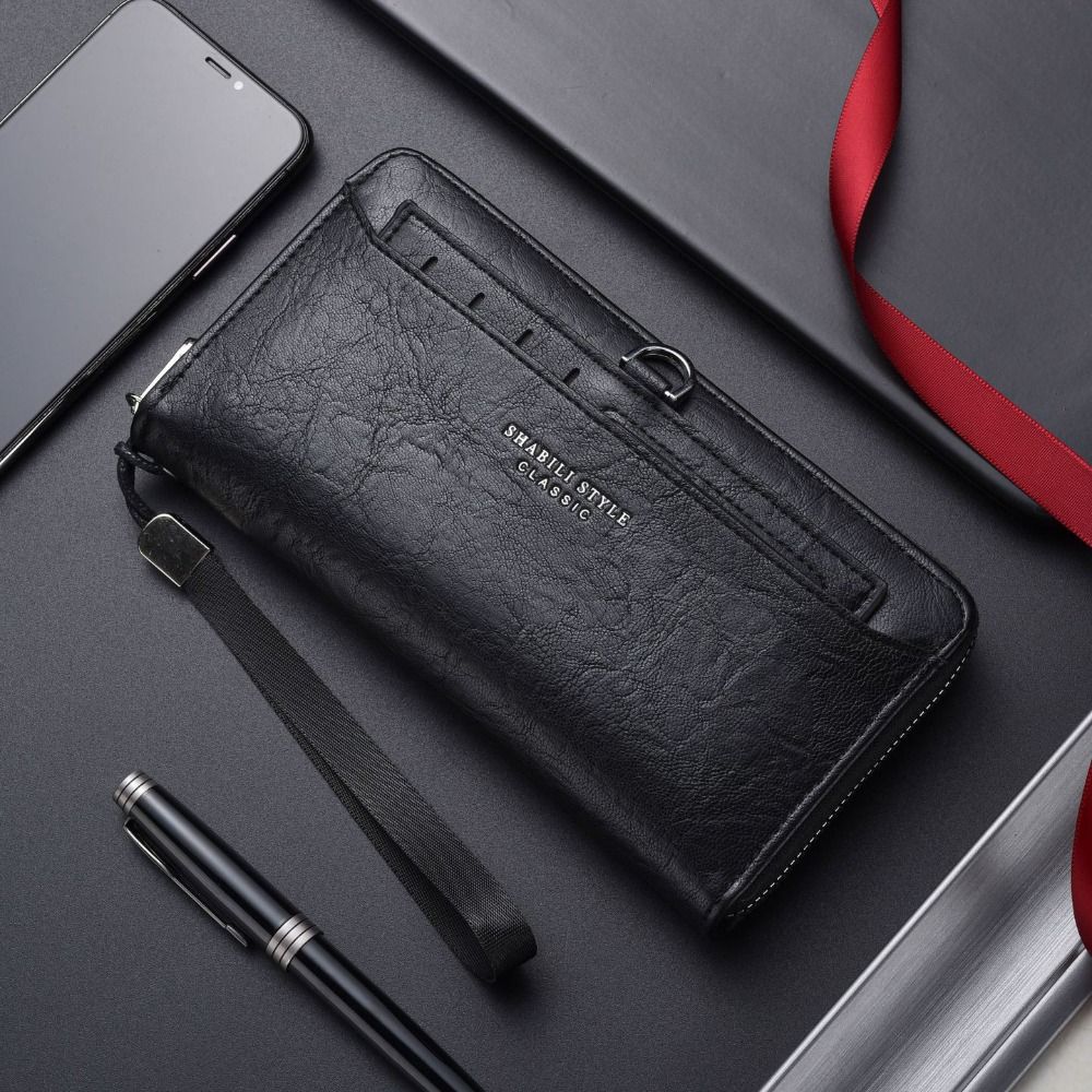 Multi Slot Long Wallet Purse Business Clutch Bag Elegant Mobile Phone Bag Business