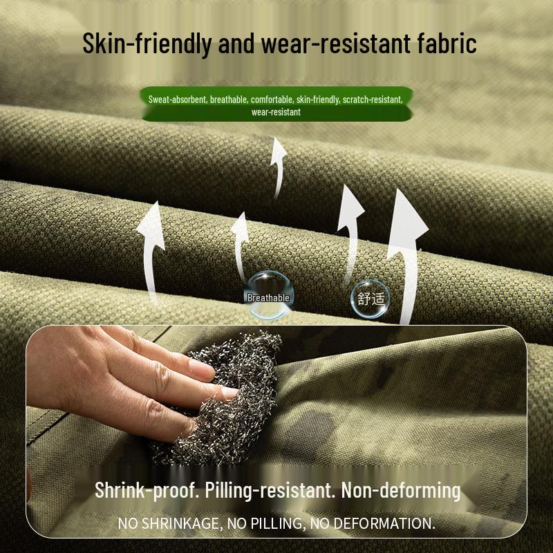 Unisex Wear-Resistant Camouflage Workwear Set for Spring & Autumn - Breathable, Thickened, Outdoor Tactical & Mountaineering Clothing.