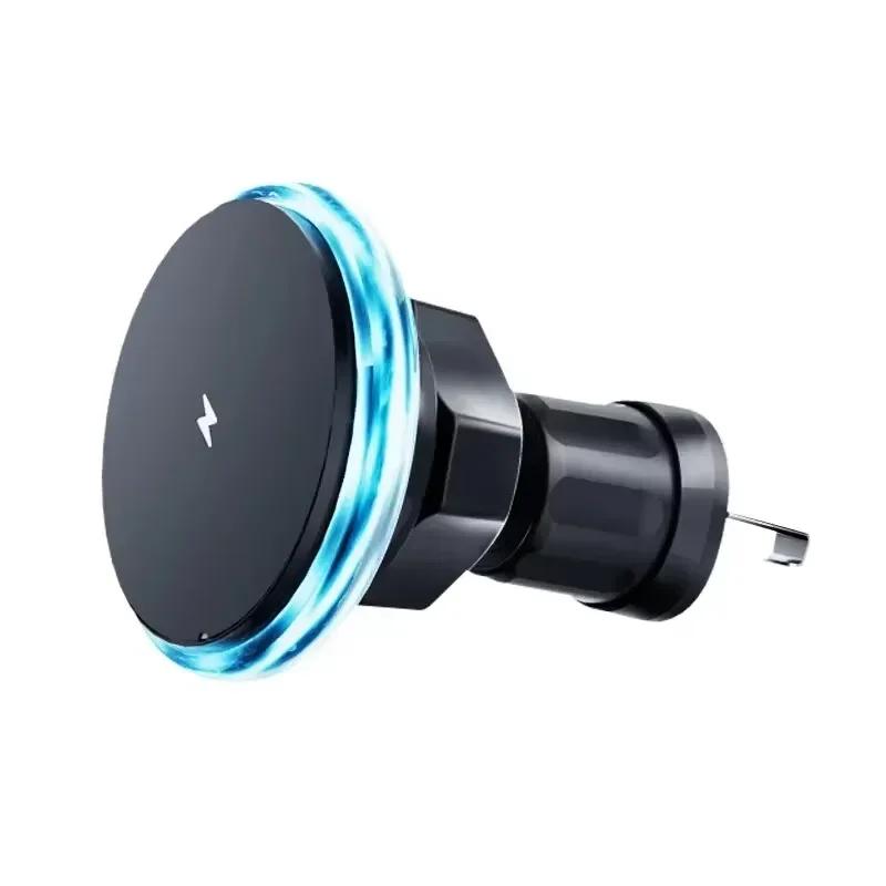 Xiaomi Magnetic Car Wireless Charger RGB For iPhone12 13 14 15 16 17 Pro Max Macsafe Car Phone Holder Stand Mount Fast Charging Station