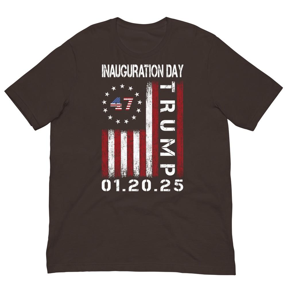 President Donald Trump Inauguration Day 2025 Memorabilia Flag TShirt S