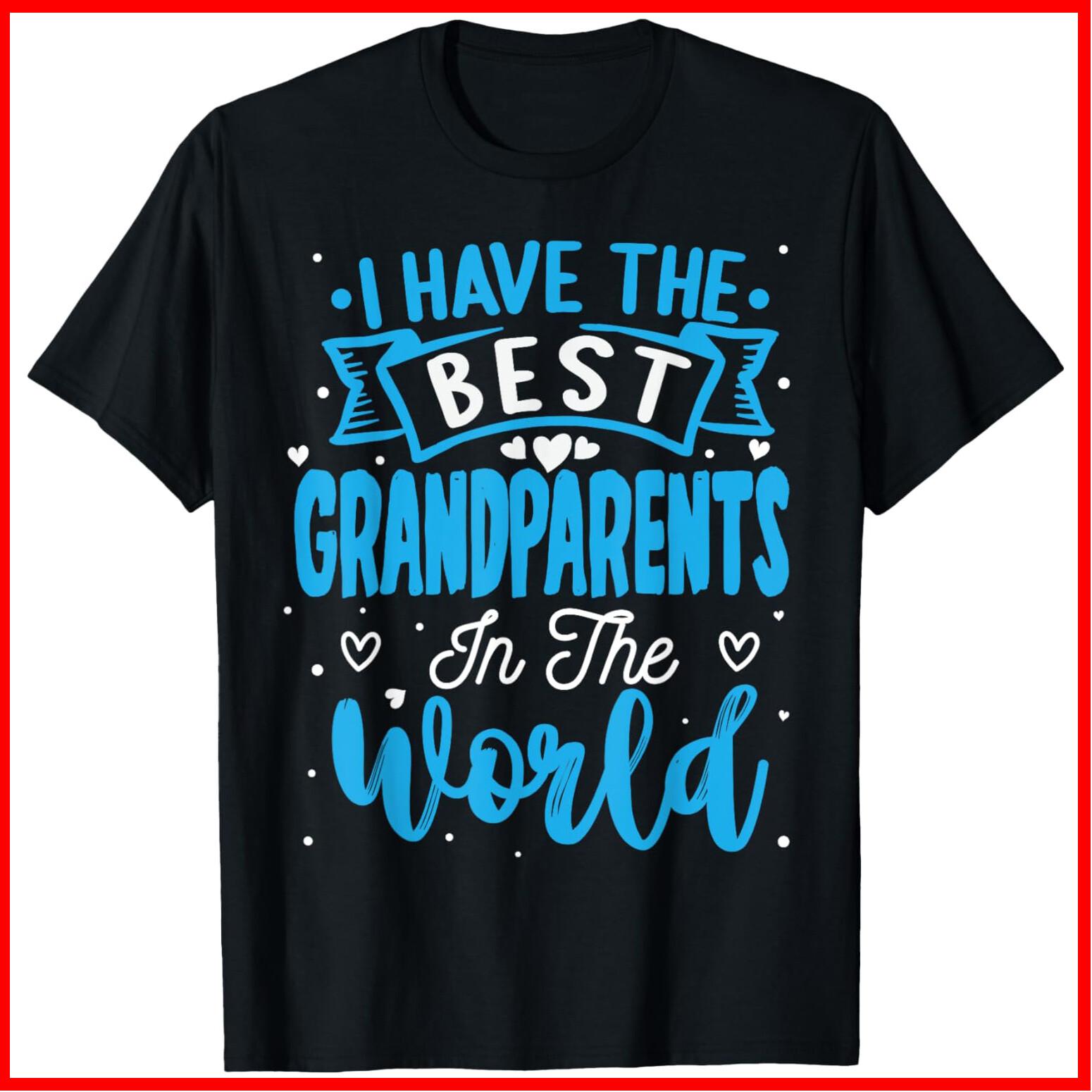 Happy Grandparents Day Funny Grandparents Day Black Cotton T-Shirt S-5XL XXXXL