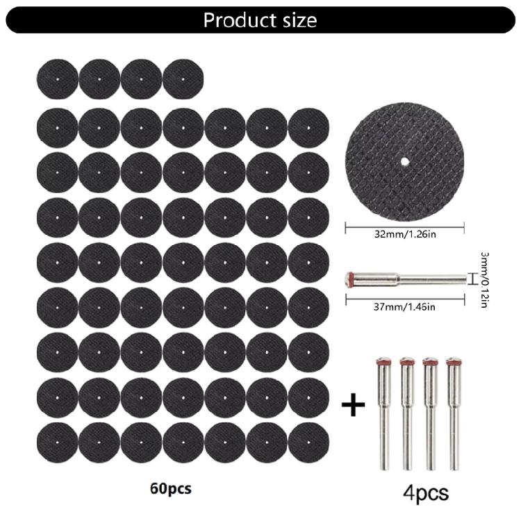 64pcs Rotary Tool Cutting Wheel Fiberglass Reinforced Designs Precisions Cutting Tool  Speed  Cutting Disc for Metal