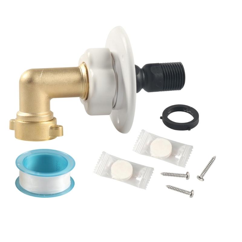 RVs City Water Fill Inlet Flange Brass with Check Valves, RVs Water Inlet Replacement 3/4NPT City Water Connection Inlet