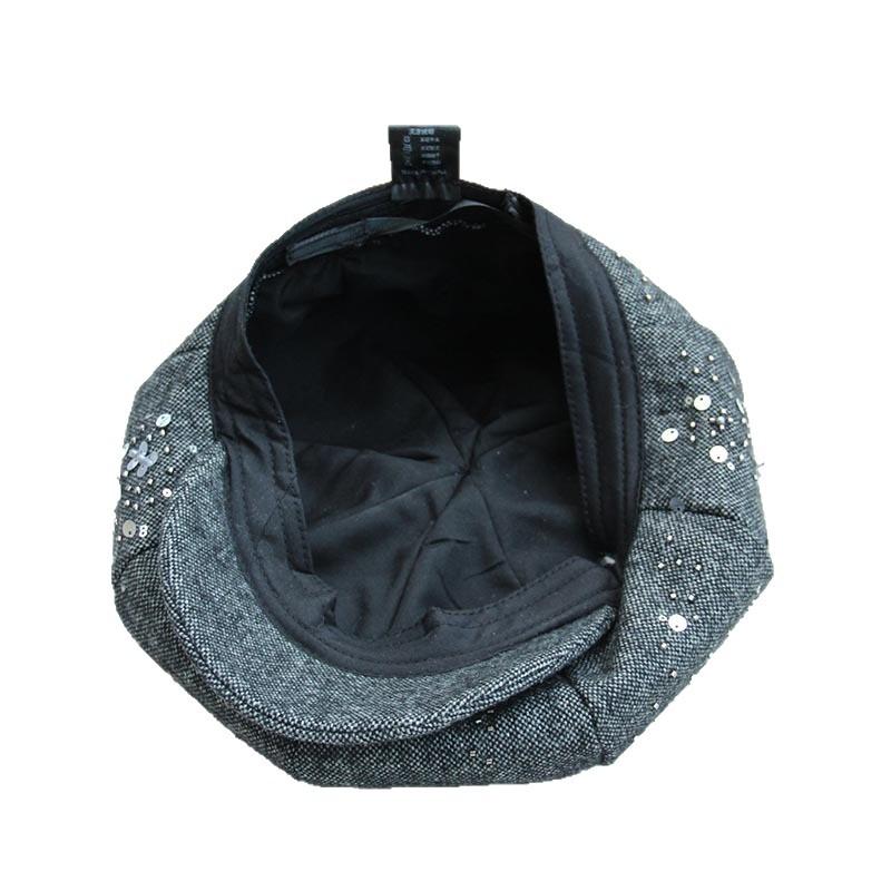 Internet celebrity small fragrant wind sequined fisherman hat children autumn and winter three-dimensional cloud octagonal hat temperament show face l