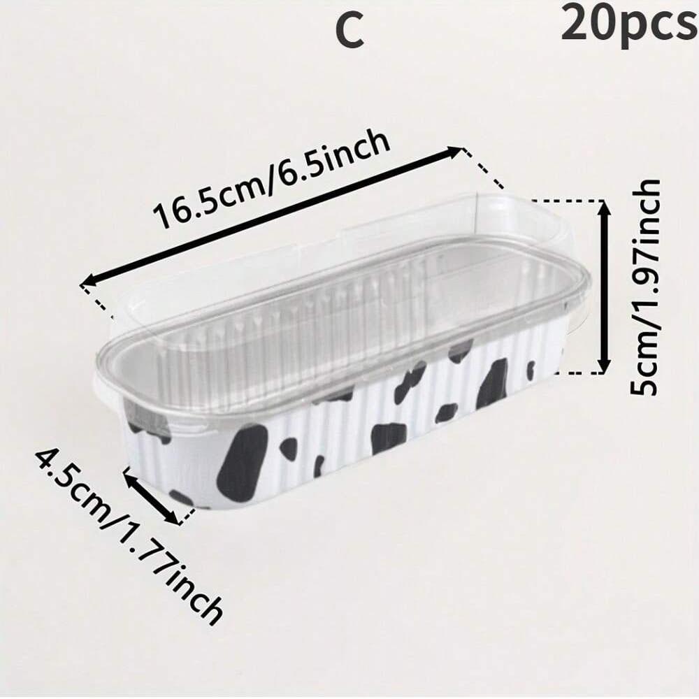 Rectangular Disposable Baking Pan Muffin Jar Brownie Dish Mold Bread Muffin Container for Lifting Tassel Cake Pudding Egg Tart