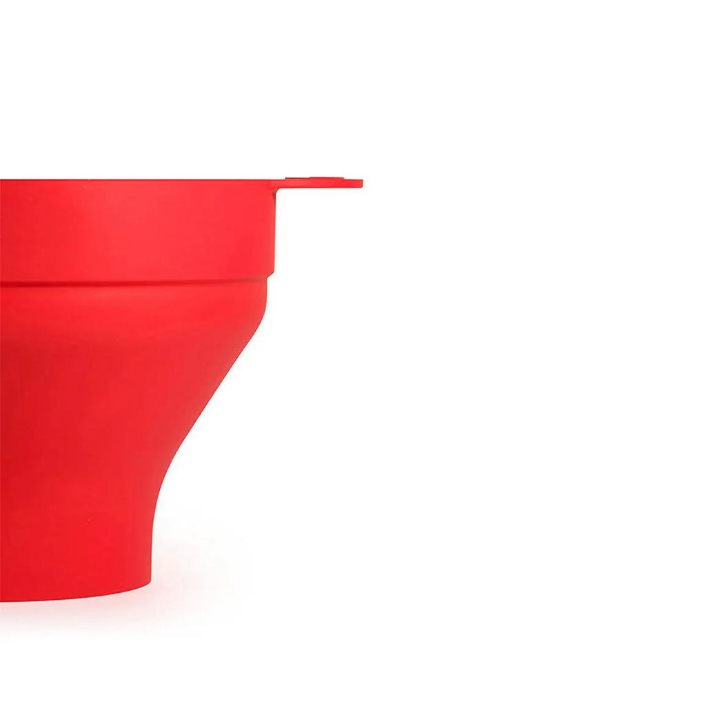 Silicone Popcorn Bowl with Handle Microwave Oven Folding Popcorn Bucket High Temperature Resistant Large Popcorn Bucket with Lid