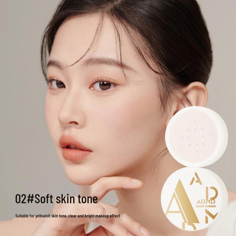 ADMD Легкая фиксирующая пудра с мягким сиянием - Стойкая, Легкая, Дышащая, Рассыпчатая пудра с натуральным финишем.