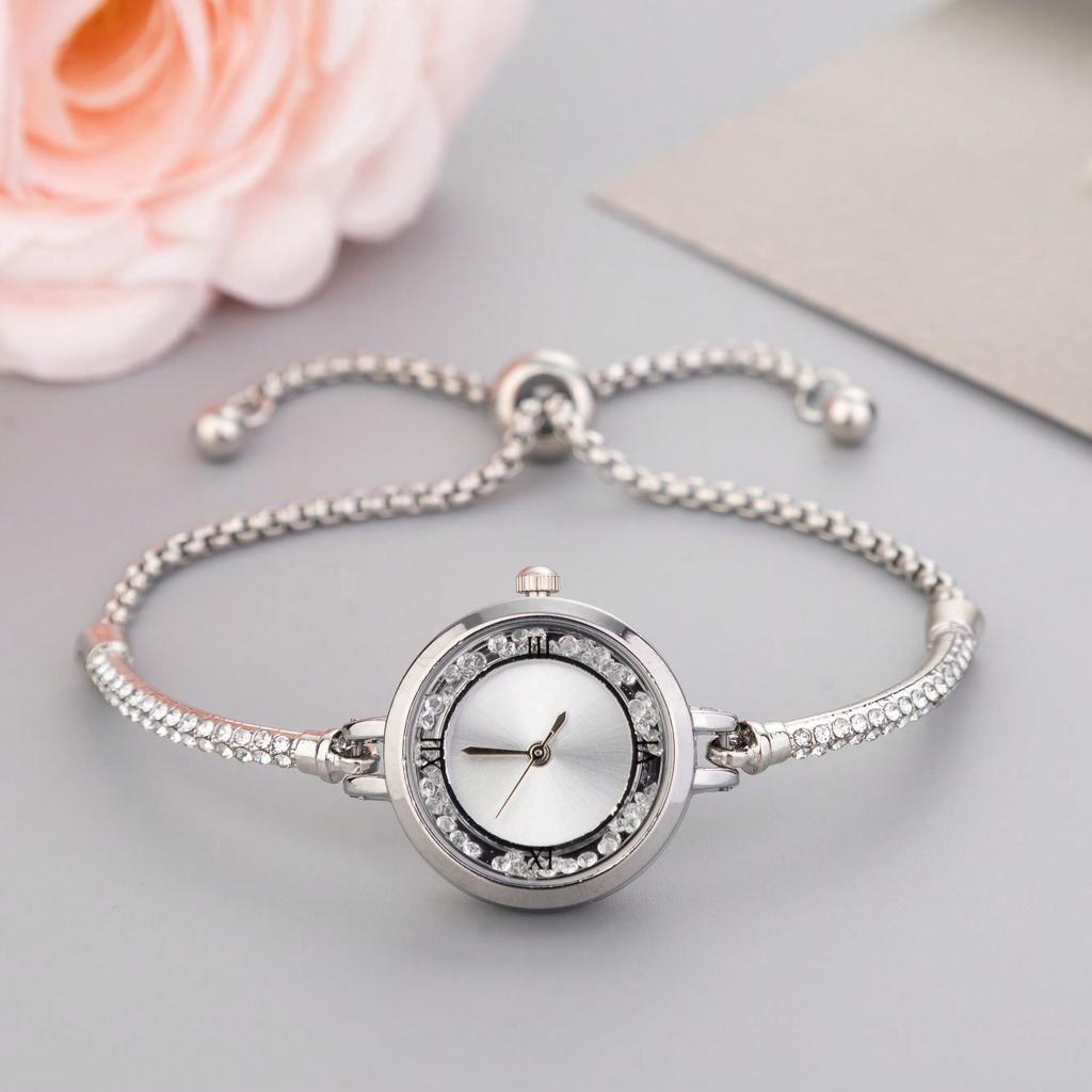 2023 New Women Watch Girls Fashionable Casual Quartz Watch with Beaded Strap, Birthday Gift for Women As A Gift for Students Returning To School