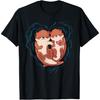 Niedliches Otter Valentinstag T-Shirt Liebe Otter Händchenhaltend T-Shirt