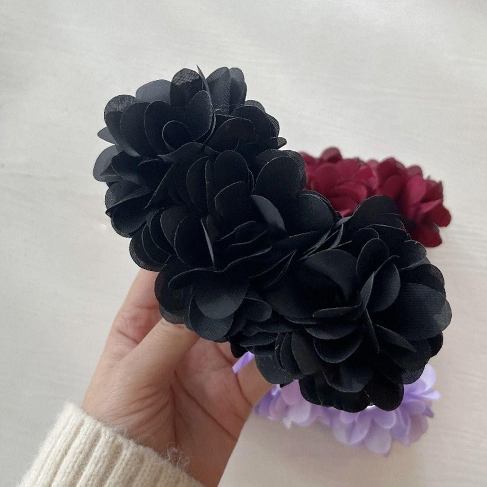 Bohemian Style Shark Clip Elegant Flower Hairgrips Hair Accessories Headwear Summer Vacation