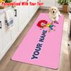 Pumuckl Custom Text Flannel Floor Rug Soft Kitchen Mat Personalized Non Slip Carpet