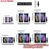 Set Of 2 Gaming Controller Curtains Print Colorful Pink Purple Gamepad Splatter Effect Black Grid Gamer Room Decor Made Polyester