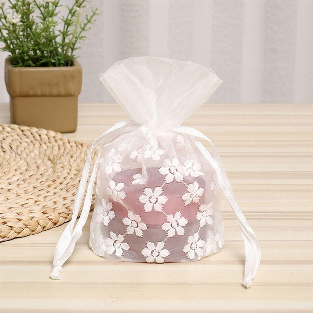 High Quality White Gift Bag Gauze Packing Storage Bag Festival Favor Packaging Bag Wedding