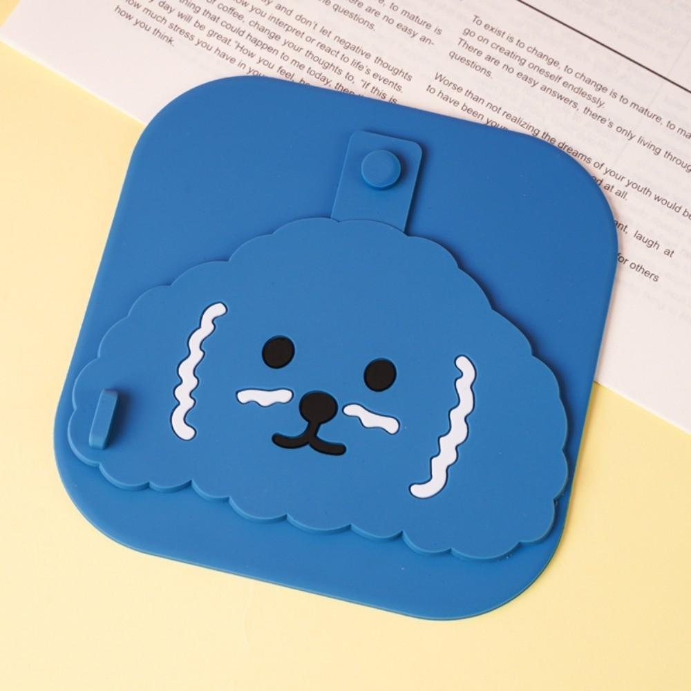 Silicone Shower Drain Cover Cartoon Dog Anti-Odor Drain Hair Catcher Insect-proof Rotatable Bathtub Drain Stopper
