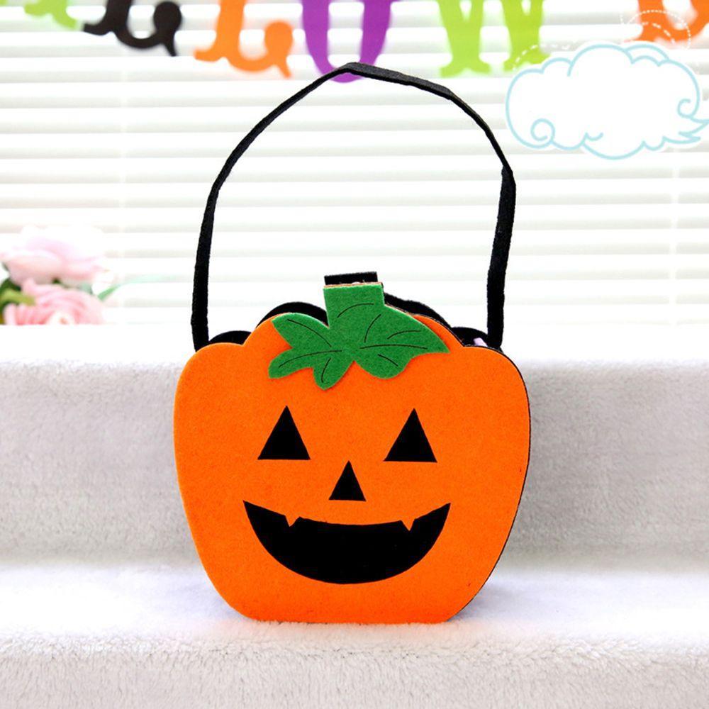 Ornament Trick Or Treat For Children Kids Gift Pouch Non-woven Bag Halloween Candy Bag Tote Bag