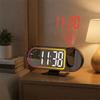 Large Screen Projection Alarm Clock Temperature Colorful Projection Digital Alarm Clock RGB Mood Light Auto Dimming