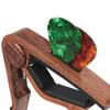 2 Acoustic/electric Guitar Capo Aluminum Alloy Wood Grain Capo + 5 Picks with Pick Slot