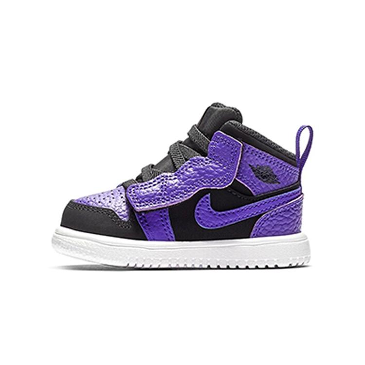 

Jordan Air Jordan 1 Mid Alt Trendy Abrasion Resistant Mid top Toddler Shoes Black Purple Infant And Toddler AR6352-051 25