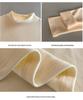 Velvet Semi-High Neck Long Sleeve Women's Modal Base Layer T-Shirt - Slimming White Autumn/Winter Fashion Top