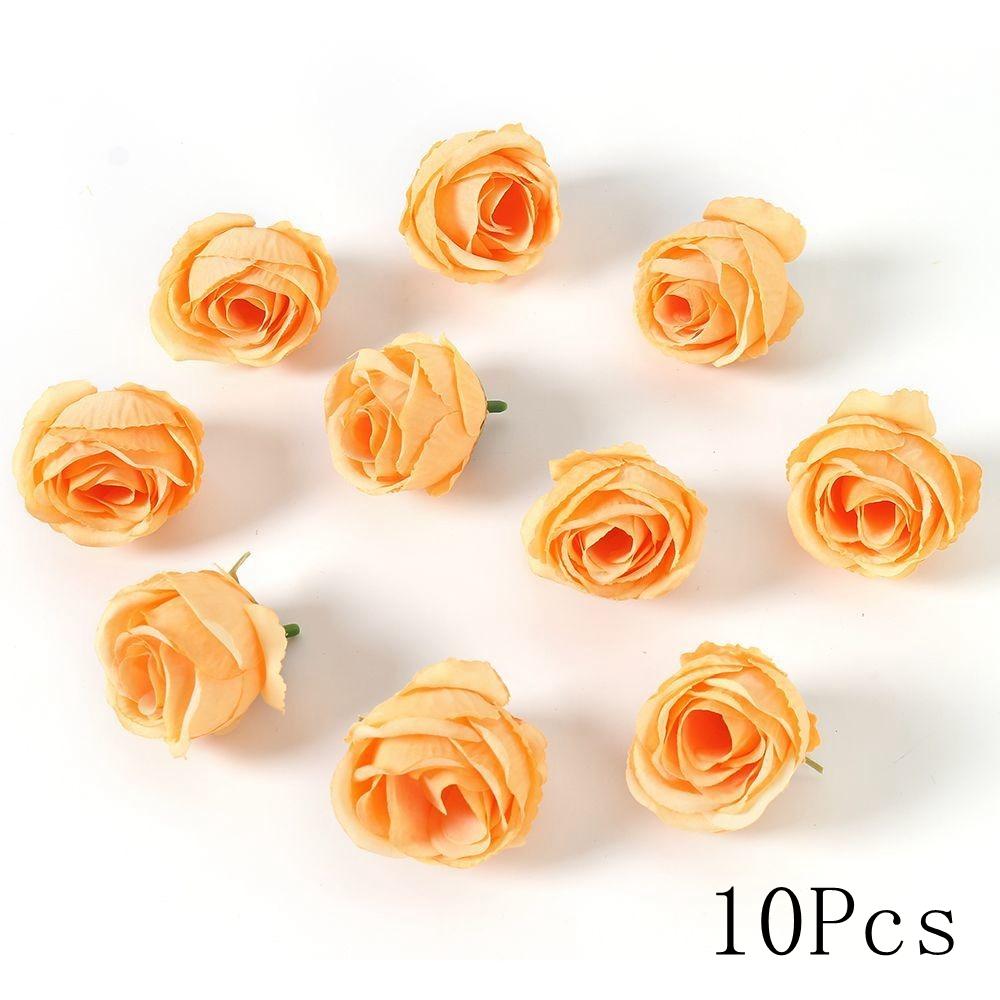 Autumn Orange Artificial Flowers Silk Fake Flowers for Home Room Decor Garden Wedding Decoration Bouquet Wreath Gift Accessories