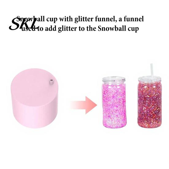 Bicchiere Funnel Glitter Palla di Neve Aggiunta alle Tazze Principianti Stampa 3D Artigiani Fai da Te Strumenti per la Creazione di Tazze Accessori Riempimento Facile