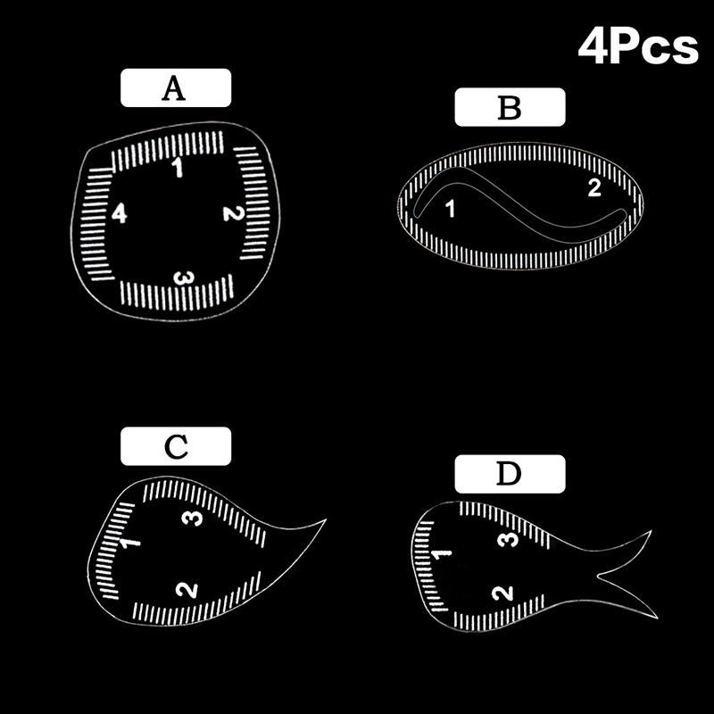 Brow Shaping Stencil Transparent Mapping Ruler Microblading Instant Brow Shaper Novice Thrush Auxiliary Drawing Fishtail Design