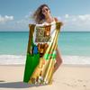 proof beach towel with Game Super Bear Adventure pattern - soft,absorbent,quick-drying,machine washable - perfect for swimming,camping,bathing