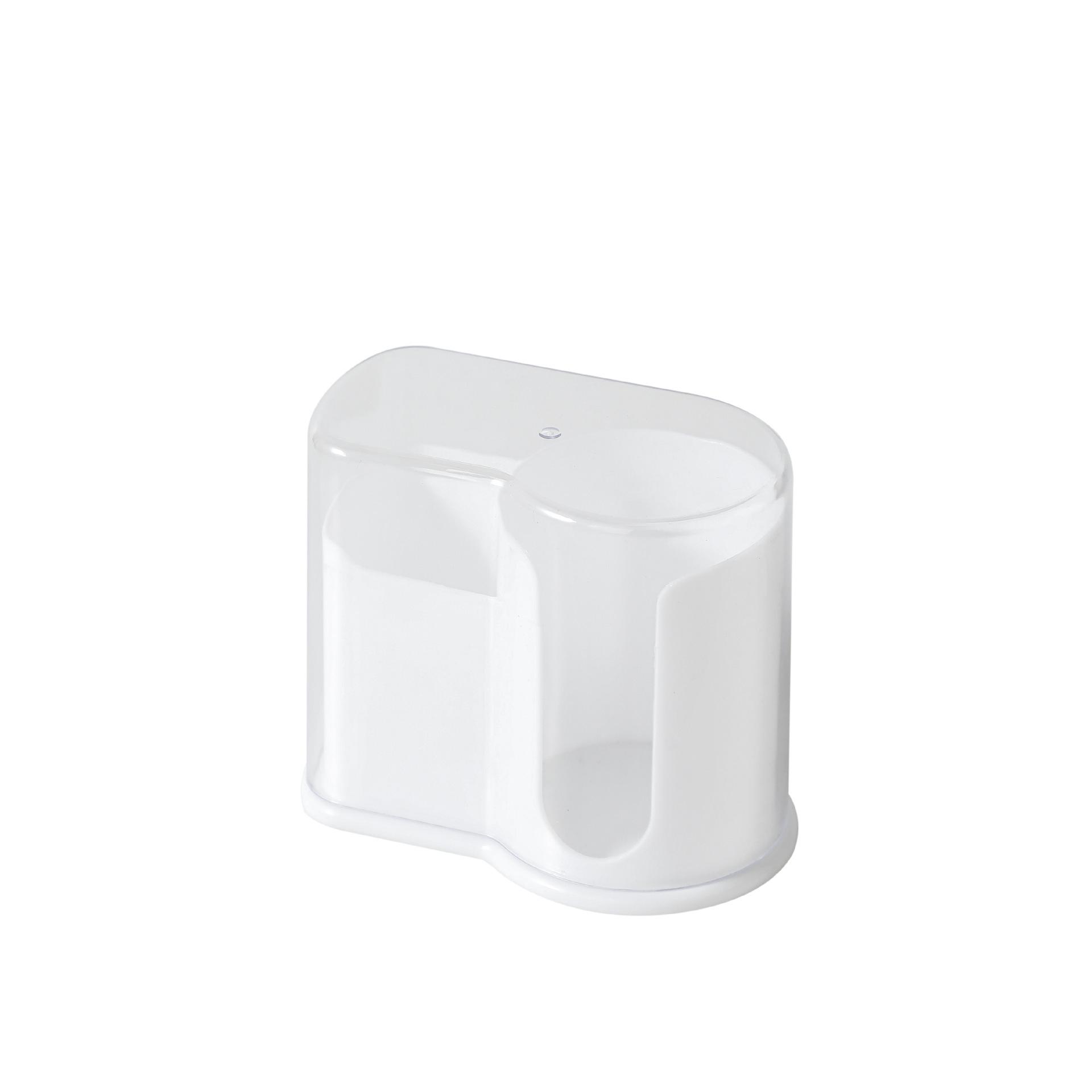 

Прозора пилозахищена коробка для зберігання ватних паличок та засобів для зняття макіяжу Box білий