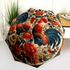 0106 Floral Chicken & Dinosaur  pattern, automatic folding umbrella, portable and foldable design, 8 ribs, a Christmas or birthday gift.