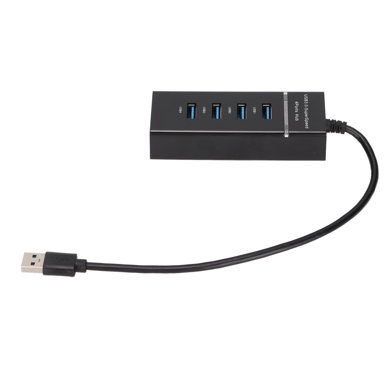 

USB Hub 4 Port High Speed Propagation Protect Safety Compact Design USB 3.0 Adapter