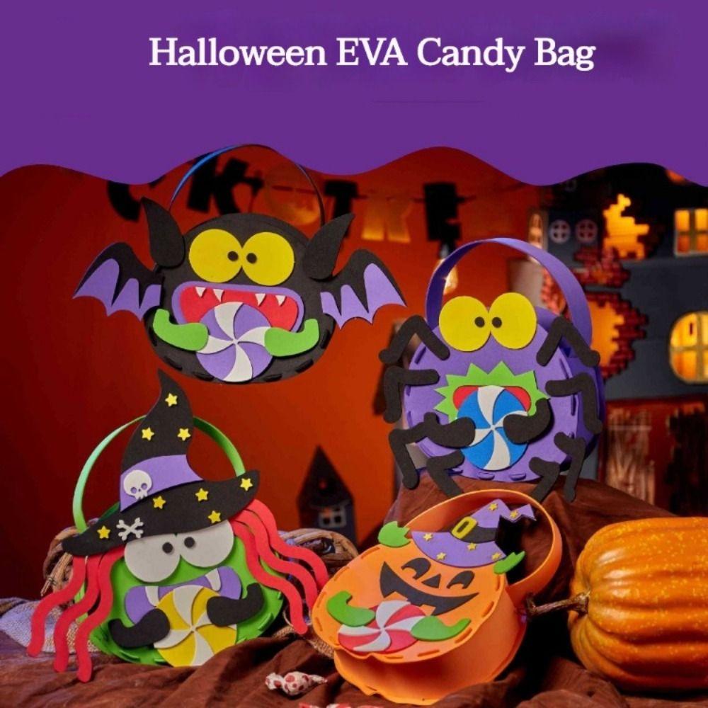 Non-woven Fabric DIY Halloween Candy Bag Trick Or Treat Pumpkin Handbag  Halloween Gift
