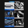 120W 5 In 1 Retractable Car Charger USB C Cable 3 Ports with Retractable Cords with Volt Display For IPhone Huawei Samsung