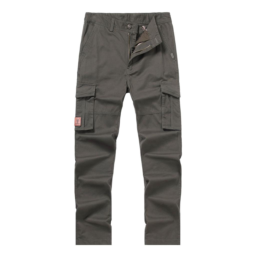 Men's Cross-border Plus Size Work Pants With Multiple Pockets, Casual Pants,  Cotton Pants