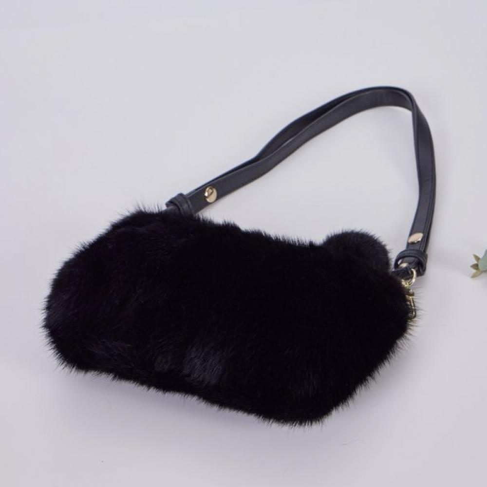 Lala Natürliche Nerzfell Umhängetasche Nerz-Anhänger Inklusive Lala 2b207