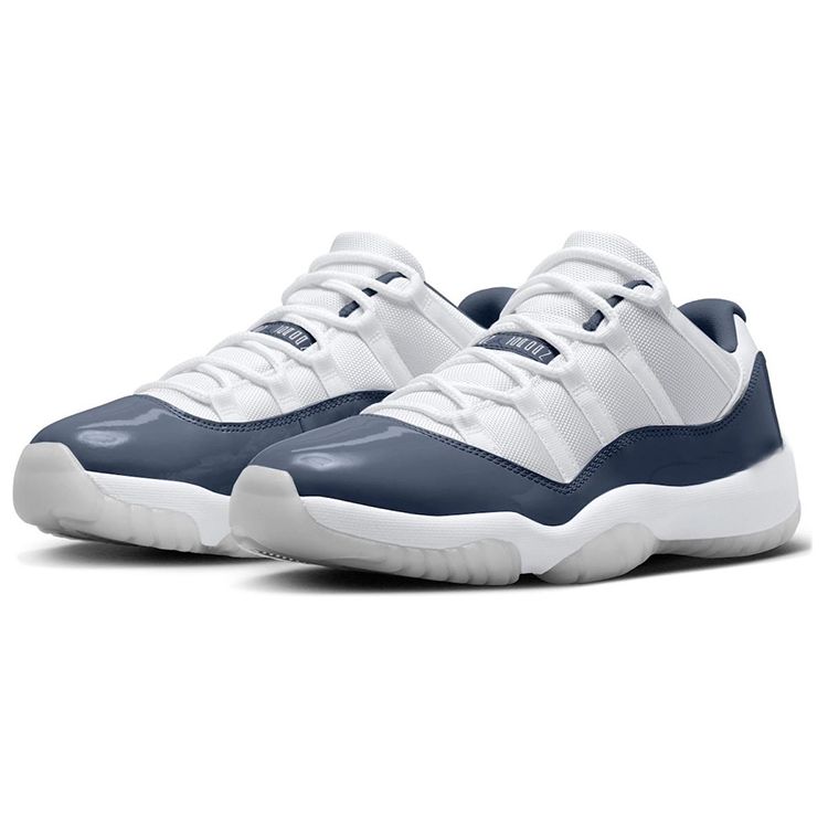 Air Jordan 11 Retro Low Diffused Blue Men Sneakers White Midnight-Navy Football-Grey FV5104-104
