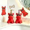 Dispensador de Sabão de 280ml, Garrafa de Sabão Líquido com Design de Bulldog Francês, Bomba de Pressão de Grande Capacidade para Sabão de Mãos Gel de Banho Uso em Banheiro Cozinha