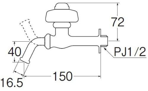 SANEI Self-Closing Home Faucet, Nominal 13, Y229A-13
