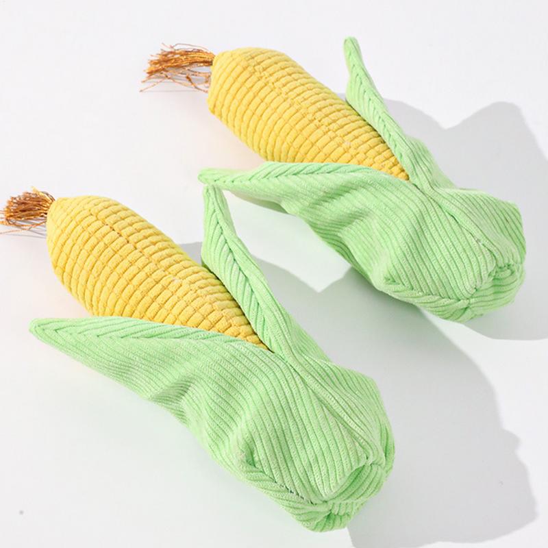 Dog Chew Toys Plush Teething Corn For Puppy Colorful Plush Pet Teething Toy For Oral Hygiene Boredom Relief For Dogs And Puppies