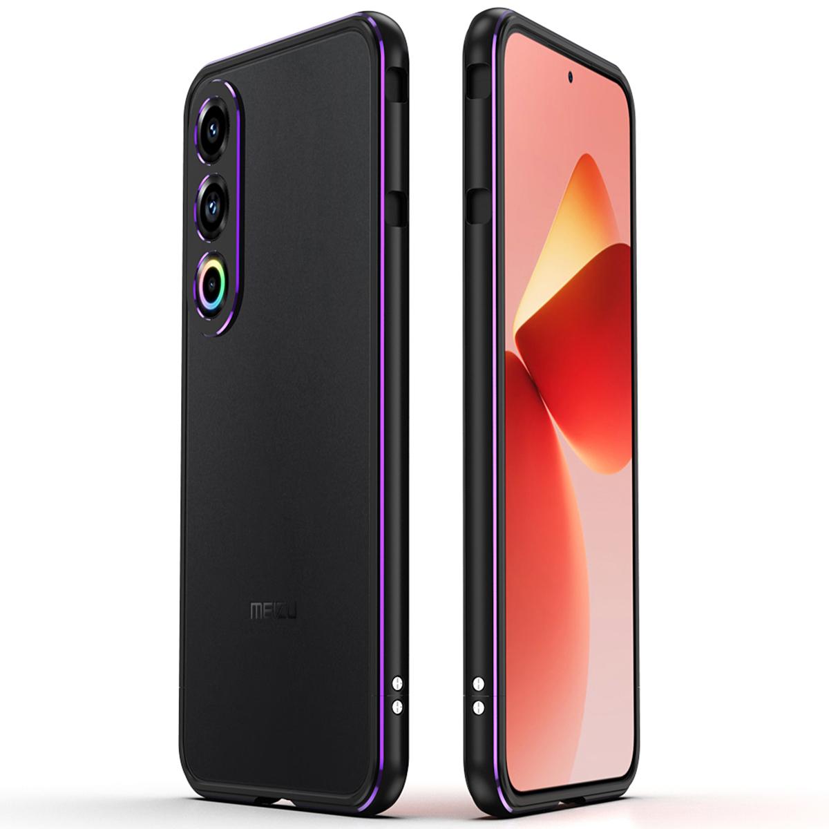 

Для Meizu 21 чехол-бампер с металлическим каркасом и защитой объектива камеры C