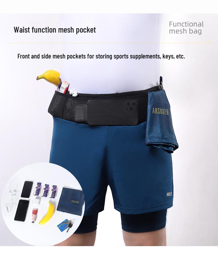 Men's Quick-Dry Breathable Outdoor Running Shorts with Multifunctional Pockets, Loose Fit, Anti-Exposure Design