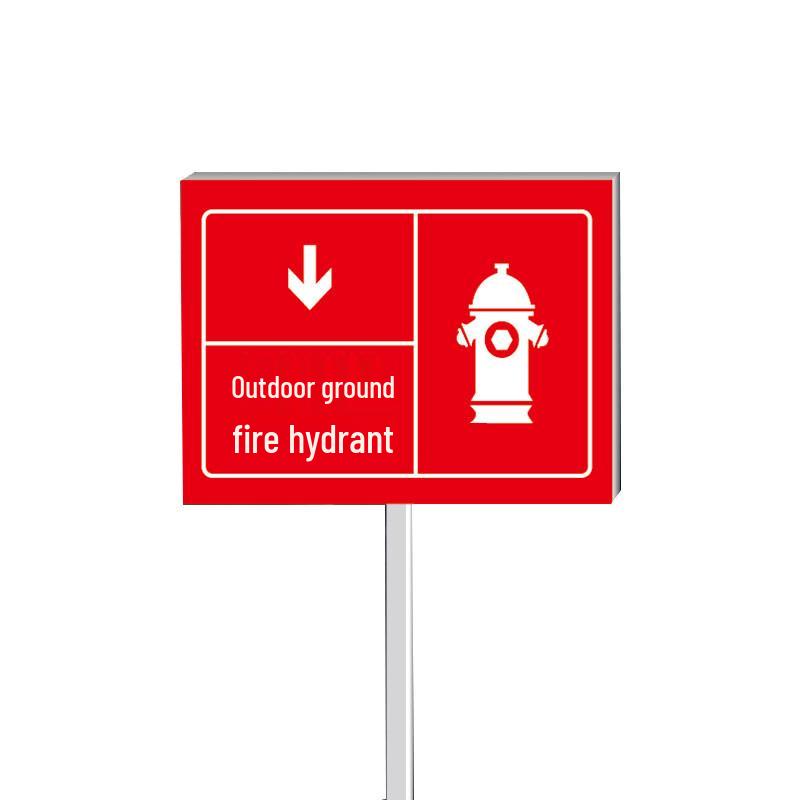 Ground-Inserted Outdoor Fire Hydrant Sign