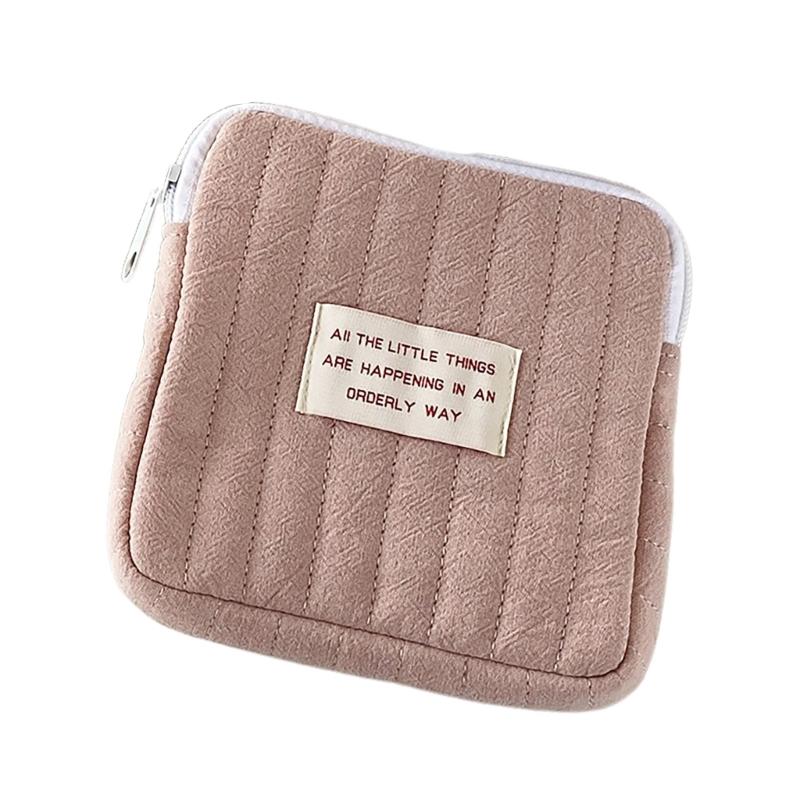 Korean Sanitary Napkin Storage Bags Large Capacity Girls Cartoon Physiological Period Tampon Organizer Bag for Women