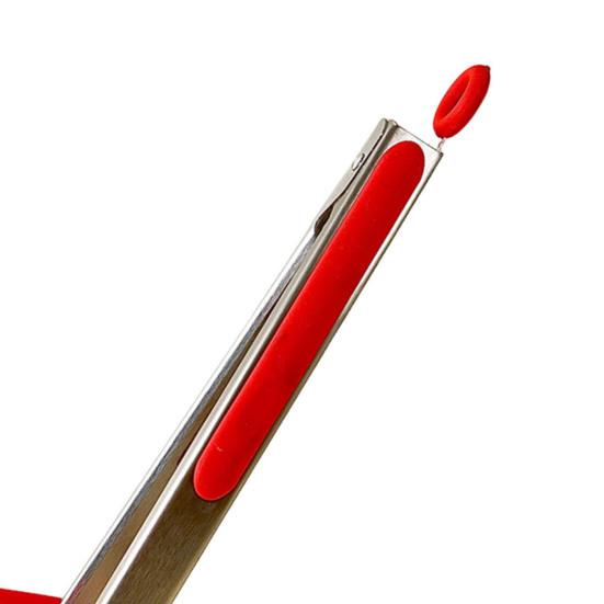 Stainless Steel Food Tongs Non-Slip Ergonomic Kitchen Tongs for BBQ Salad Pasta Heat-Resistant Dishwasher Safe Essential Cooking Utensil