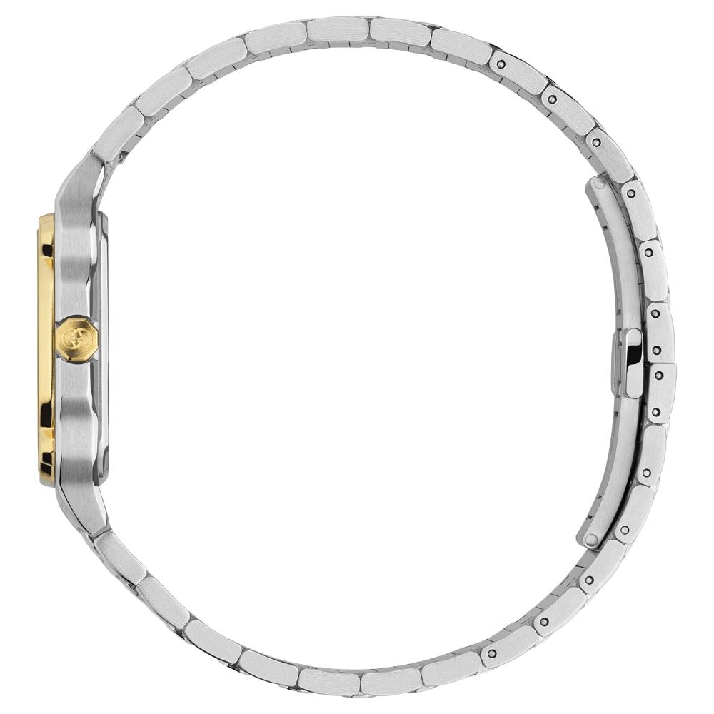 Gucci YA166506 G-Flat Silbernes Zifferblatt Unisex-Uhr