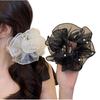 2-piece Set Chouchou Large Hair Tie No Marks Rubber Volume Elegant Pearl Accessory Stylish Adult Clip Ladies Ornament Gentle On Gift Present
