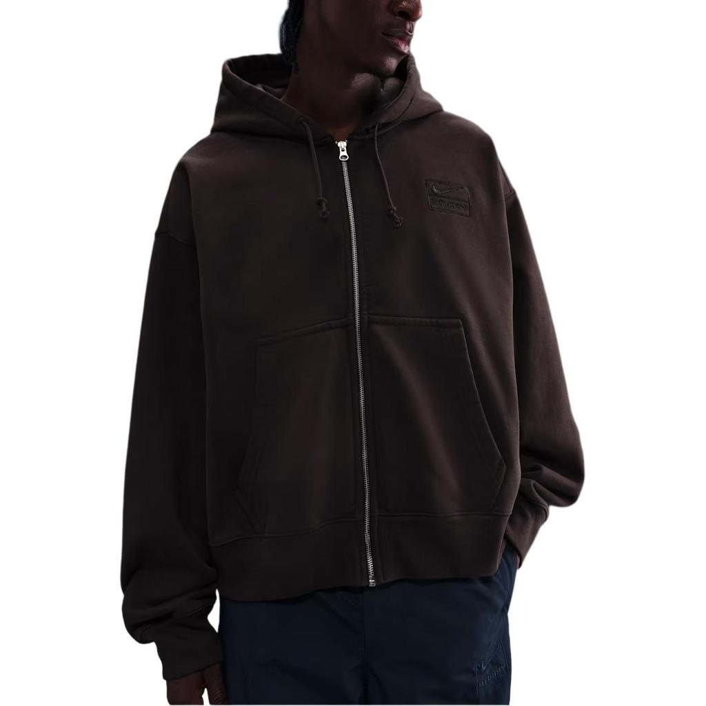 Nike X Stussy Pluszowa bluza z kapturem zapinana na zamek na całej długości Unisex Bluzy FJ9176-261